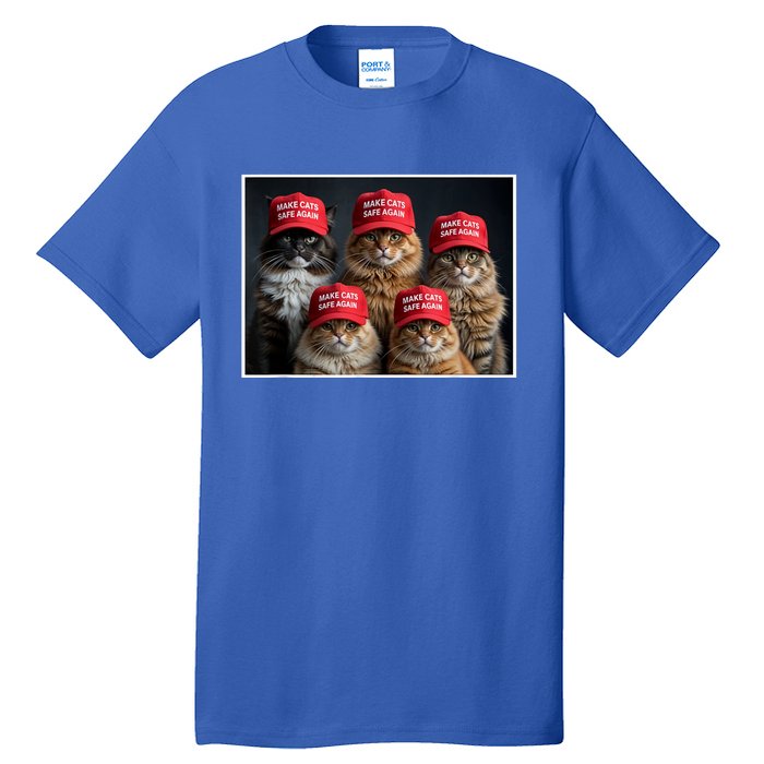 Donald Trump Make Cats Safe Again Red Hat 2024 Debate Funny Tall T-Shirt