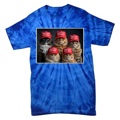 Donald Trump Make Cats Safe Again Red Hat 2024 Debate Funny Tie-Dye T-Shirt