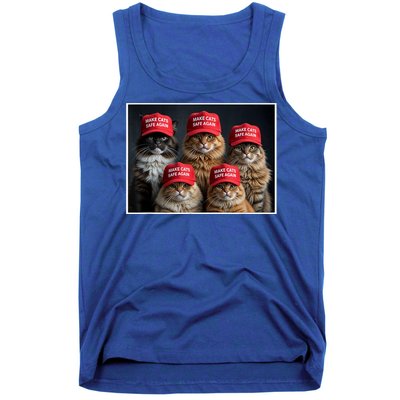 Donald Trump Make Cats Safe Again Red Hat 2024 Debate Funny Tank Top