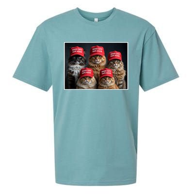 Donald Trump Make Cats Safe Again Red Hat 2024 Debate Funny Sueded Cloud Jersey T-Shirt