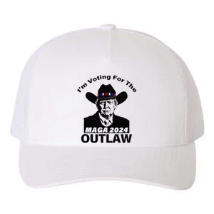 Donald Trump Maga IM Voting For The Outlaw 2024 President Yupoong Adult 5-Panel Trucker Hat