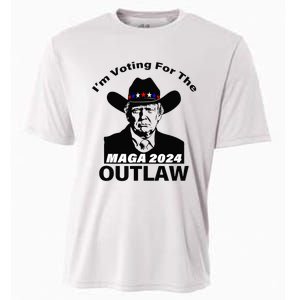 Donald Trump Maga IM Voting For The Outlaw 2024 President Cooling Performance Crew T-Shirt