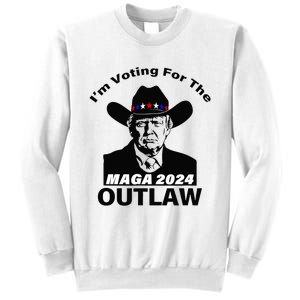 Donald Trump Maga IM Voting For The Outlaw 2024 President Sweatshirt