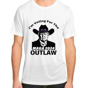 Donald Trump Maga IM Voting For The Outlaw 2024 President Adult ChromaSoft Performance T-Shirt