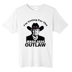 Donald Trump Maga IM Voting For The Outlaw 2024 President Tall Fusion ChromaSoft Performance T-Shirt