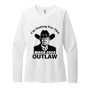 Donald Trump Maga IM Voting For The Outlaw 2024 President Womens CVC Long Sleeve Shirt