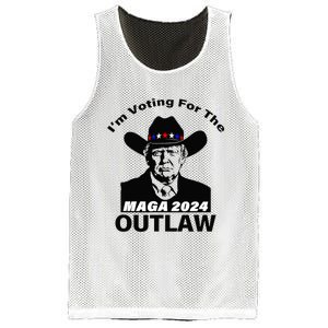 Donald Trump Maga IM Voting For The Outlaw 2024 President Mesh Reversible Basketball Jersey Tank