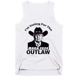 Donald Trump Maga IM Voting For The Outlaw 2024 President Tank Top