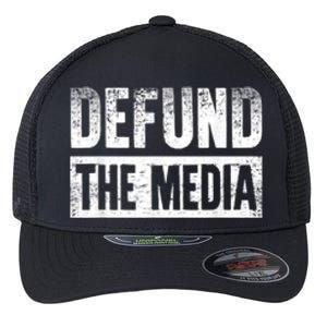 Defund The Media Flexfit Unipanel Trucker Cap