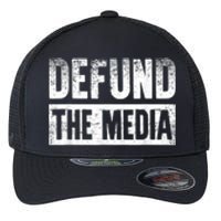 Defund The Media Flexfit Unipanel Trucker Cap