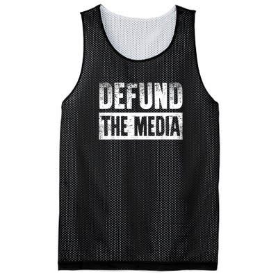 Defund The Media Mesh Reversible Basketball Jersey Tank