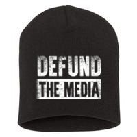 Defund The Media Short Acrylic Beanie