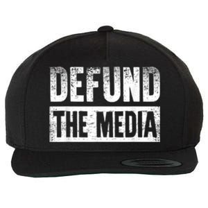 Defund The Media Wool Snapback Cap