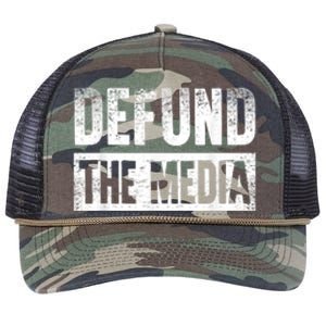 Defund The Media Retro Rope Trucker Hat Cap