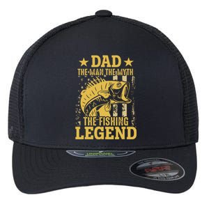 Dad The Man The Myth The Fishing Legend Flexfit Unipanel Trucker Cap