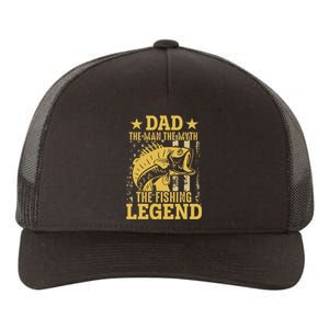 Dad The Man The Myth The Fishing Legend Yupoong Adult 5-Panel Trucker Hat