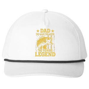 Dad The Man The Myth The Fishing Legend Snapback Five-Panel Rope Hat