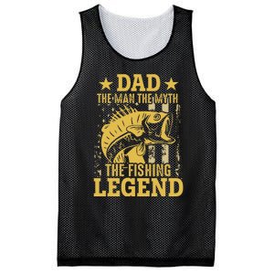 Dad The Man The Myth The Fishing Legend Mesh Reversible Basketball Jersey Tank