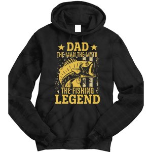 Dad The Man The Myth The Fishing Legend Tie Dye Hoodie