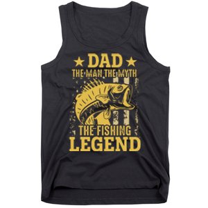 Dad The Man The Myth The Fishing Legend Tank Top