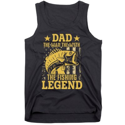 Dad The Man The Myth The Fishing Legend Tank Top