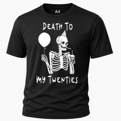 Death To My Twenties Funny R I P 20s 30th Birthday Skeleton Performance Shirt