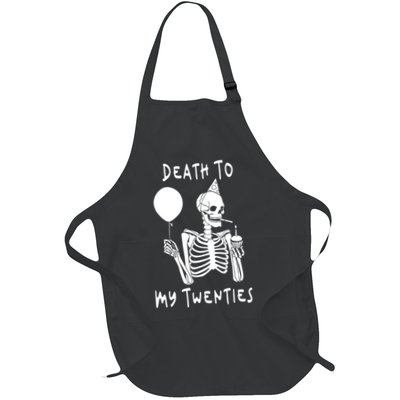 Death To My Twenties Funny R I P 20s 30th Birthday Skeleton Apron