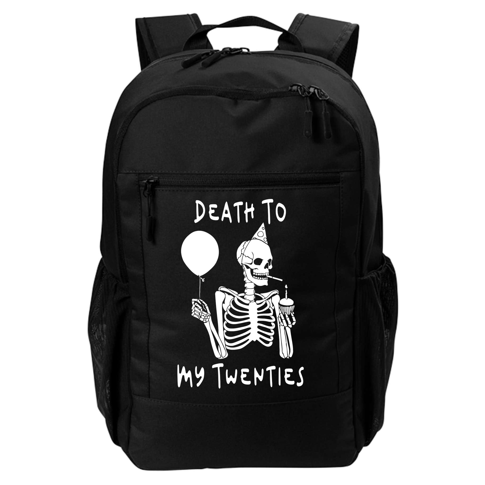 Death To My Twenties Funny R I P 20s 30th Birthday Skeleton Backpack