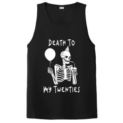Death To My Twenties Funny R I P 20s 30th Birthday Skeleton PosiCharge Competitor Tank