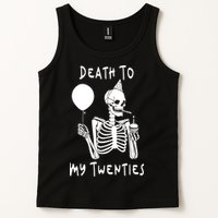 Death To My Twenties Funny R I P 20s 30th Birthday Skeleton Tank Top