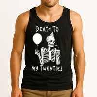 Death To My Twenties Funny R I P 20s 30th Birthday Skeleton Tank Top