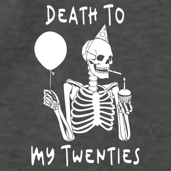 Death To My Twenties Funny R I P 20s 30th Birthday Skeleton Vector Backpack