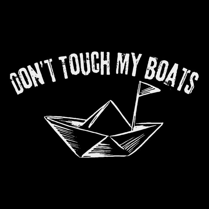 DonT Touch My Boats Funny Drawstring Bag