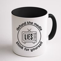 Defund The Media Anti Censorship MAGA Conservative Mug