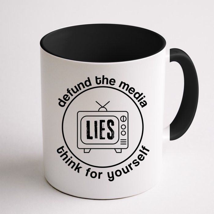 Defund The Media Anti Censorship MAGA Conservative Mug