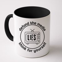 Defund The Media Anti Censorship MAGA Conservative Mug