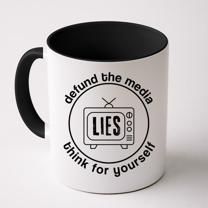Defund The Media Anti Censorship MAGA Conservative Mug
