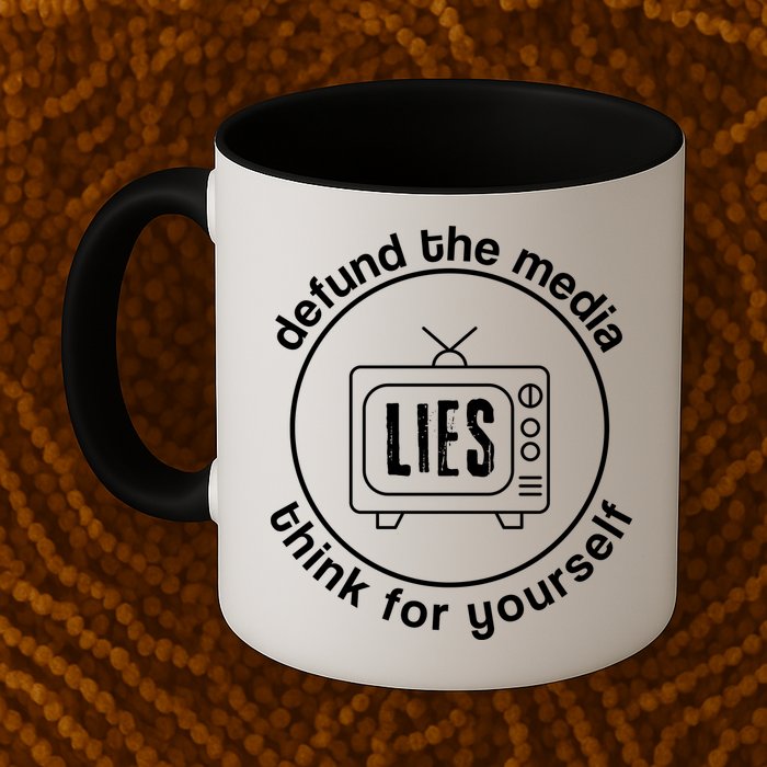 Defund The Media Anti Censorship MAGA Conservative Mug