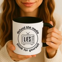 Defund The Media Anti Censorship MAGA Conservative Mug