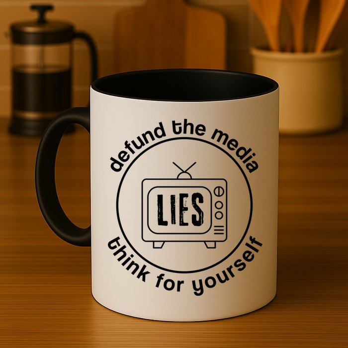Defund The Media Anti Censorship MAGA Conservative Mug