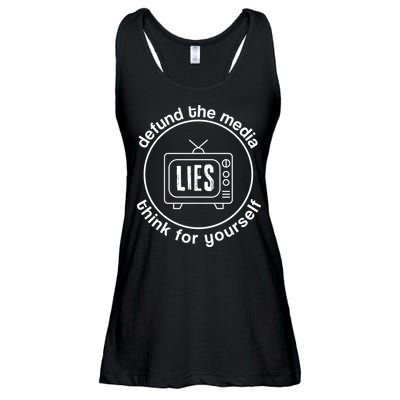 Defund The Media Anti Censorship MAGA Conservative Ladies Essential Flowy Tank
