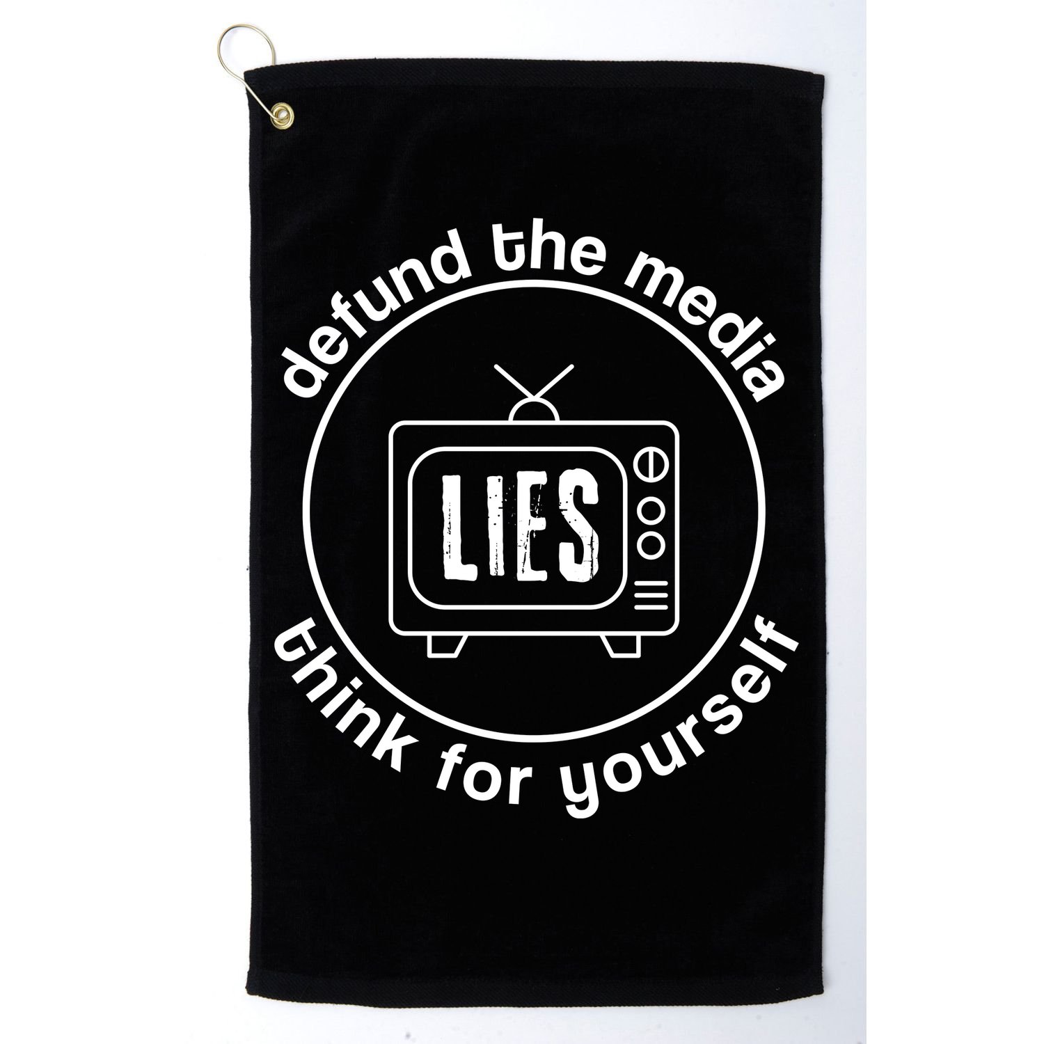 Defund The Media Anti Censorship MAGA Conservative Golf Towel