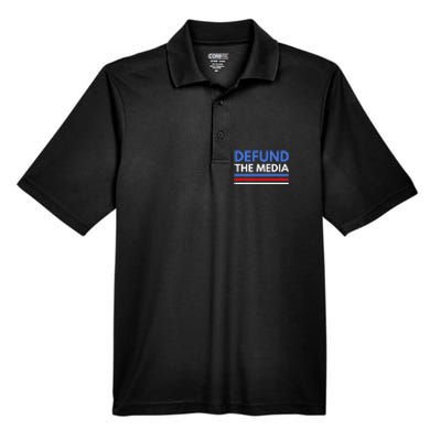 Defund The Media Funny Media Election Humor Men's Origin Performance Pique Polo