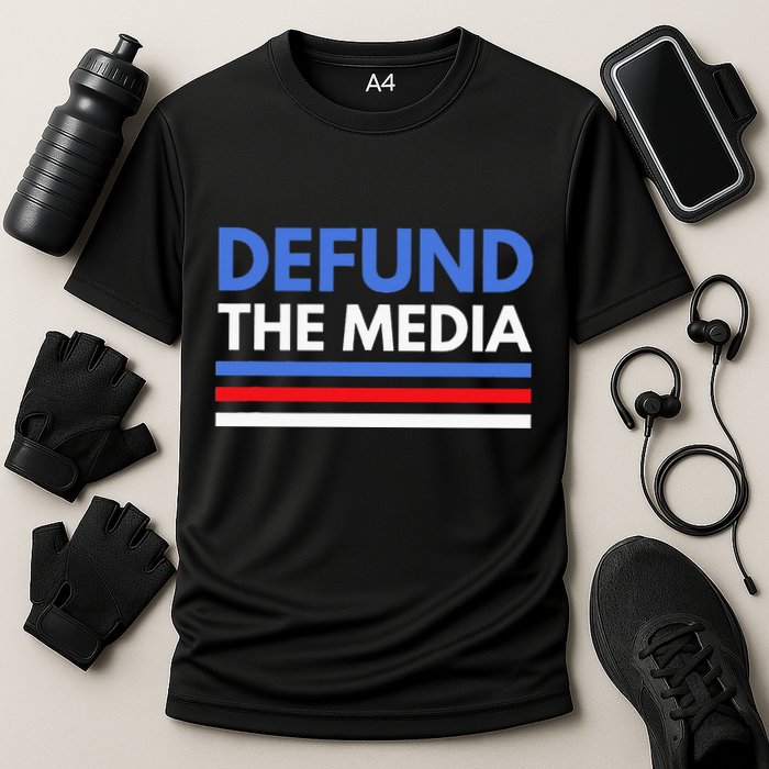 Defund The Media Funny Media Election Humor Cooling Performance Crew T-Shirt
