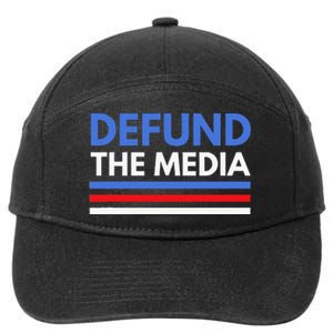 Defund The Media Funny Media Election Humor 7-Panel Snapback Hat