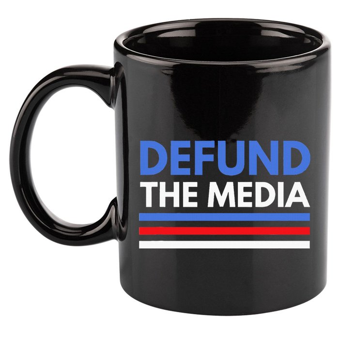Defund The Media Funny Media Election Humor 11oz C Handle Ceramic Mug