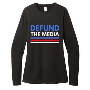 Defund The Media Funny Media Election Humor Womens CVC Long Sleeve Shirt