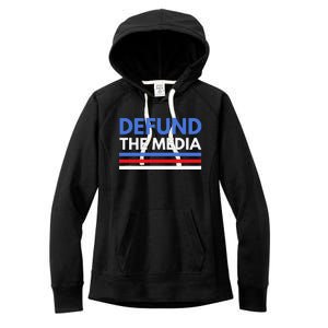 Defund The Media Funny Media Election Humor Women's Fleece Hoodie