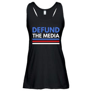 Defund The Media Funny Media Election Humor Ladies Essential Flowy Tank