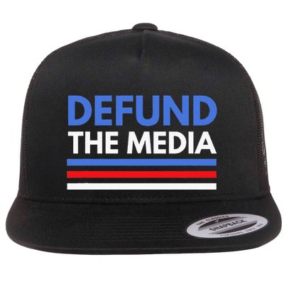 Defund The Media Funny Media Election Humor Flatbill Hat